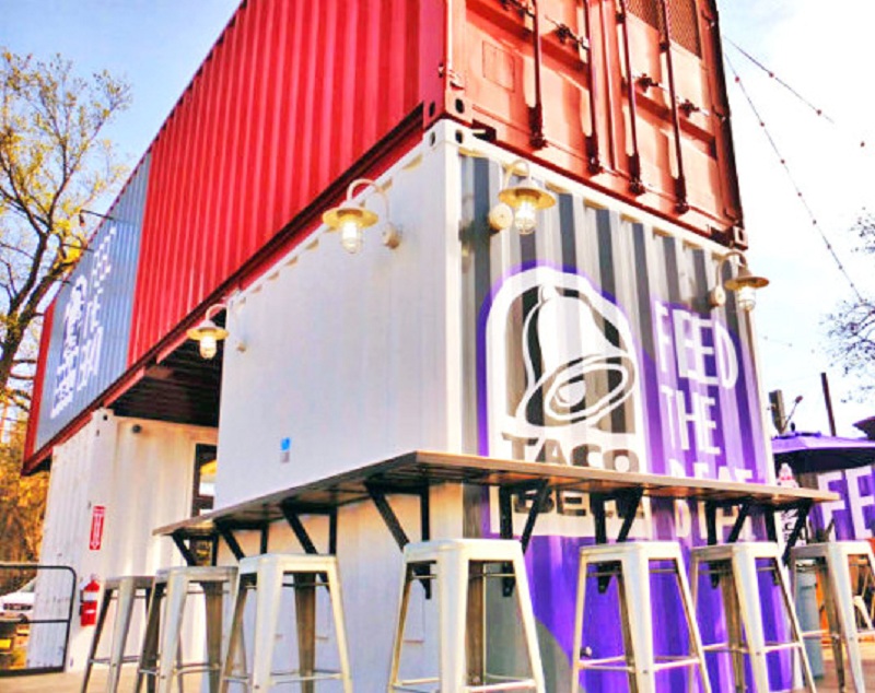 Featured image for delivery from taco bell - Shipping Container Restaurant at SXSW