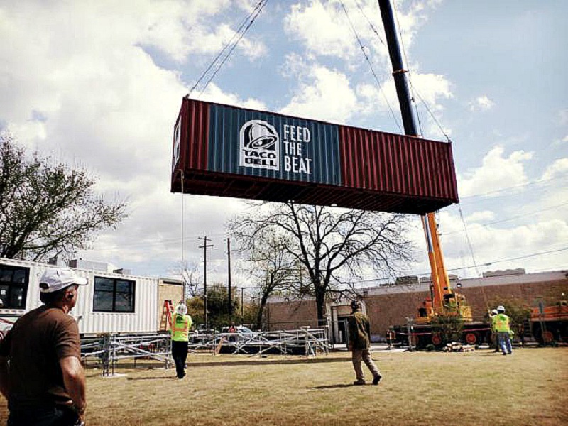 Featured image for delivery from taco bell - Shipping Container Restaurant at SXSW