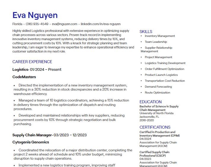 Featured image for how to order delivery from cvs - 4 Logistics CV Examples [with Free ...
