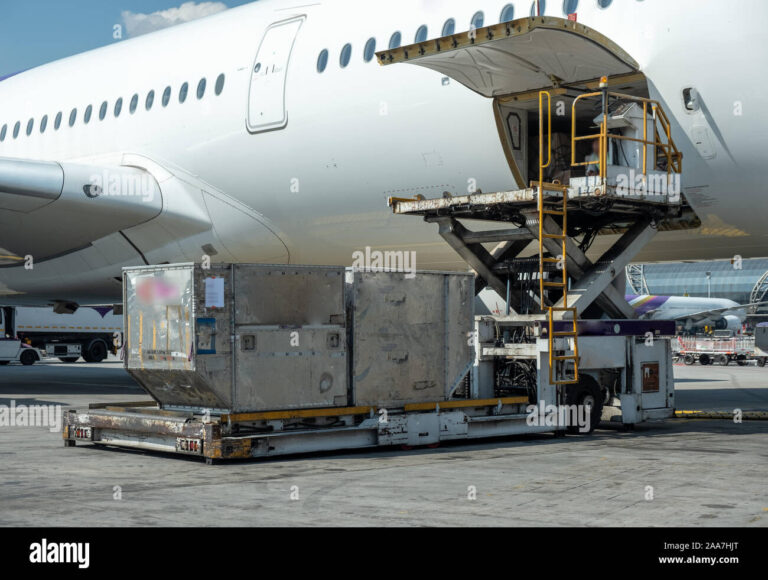 Featured image for personnel or material delivery by chute from a plane - Air cargo logistic containers are ...