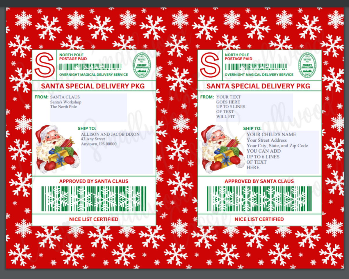 Featured image for shipping label from north pole - Editable North Pole Shipping Label From ...