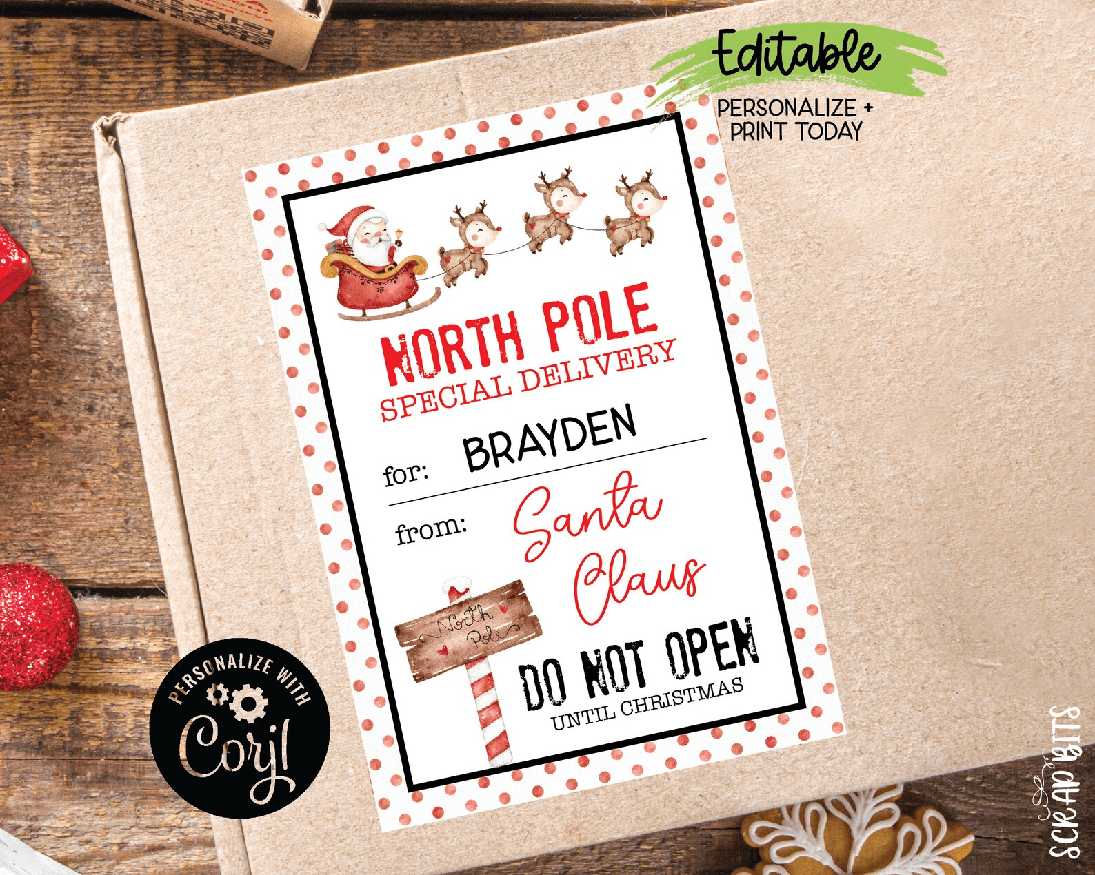 Featured image for shipping label from north pole - Santa Shipping Label, Printable North ...