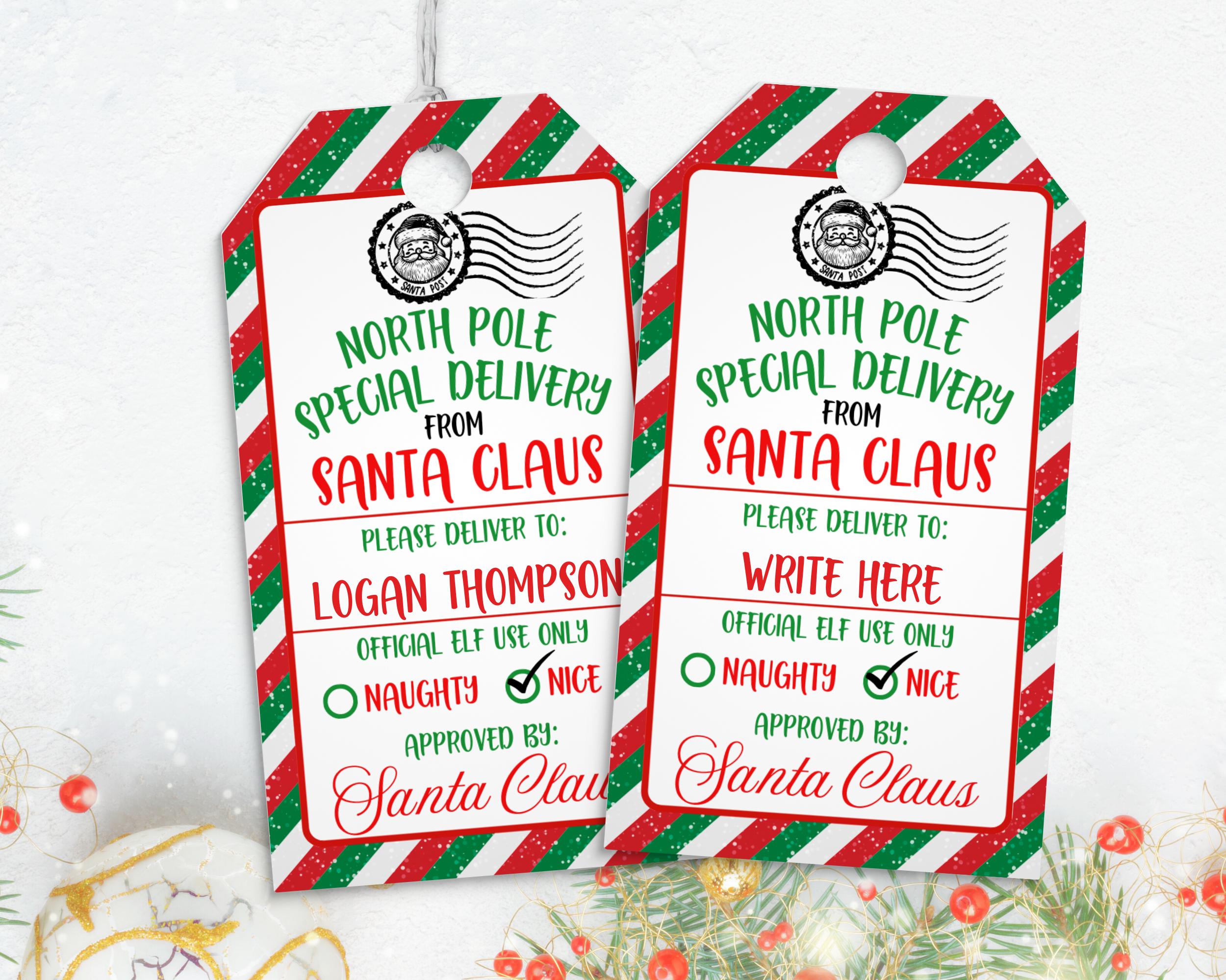 Featured image for special delivery from santa - Santa Delivery Tags - Etsy