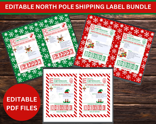 Featured image for special delivery from the north pole free printable - Editable North Pole Shipping Label ...